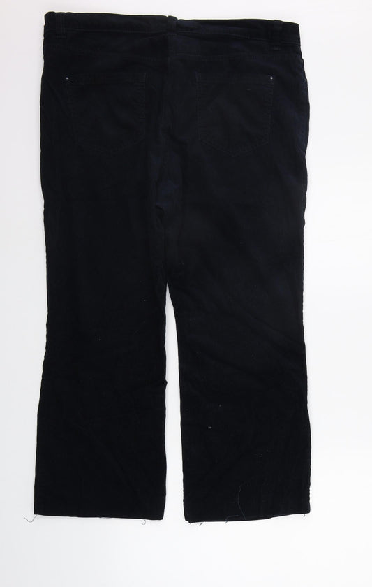Womens UK Size 18 Marks and Spencer Regular Fit Blue Trousers