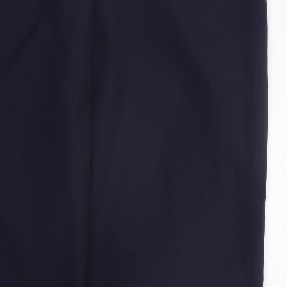 Womens UK Size 12 Preworn Regular Fit Blue Trousers