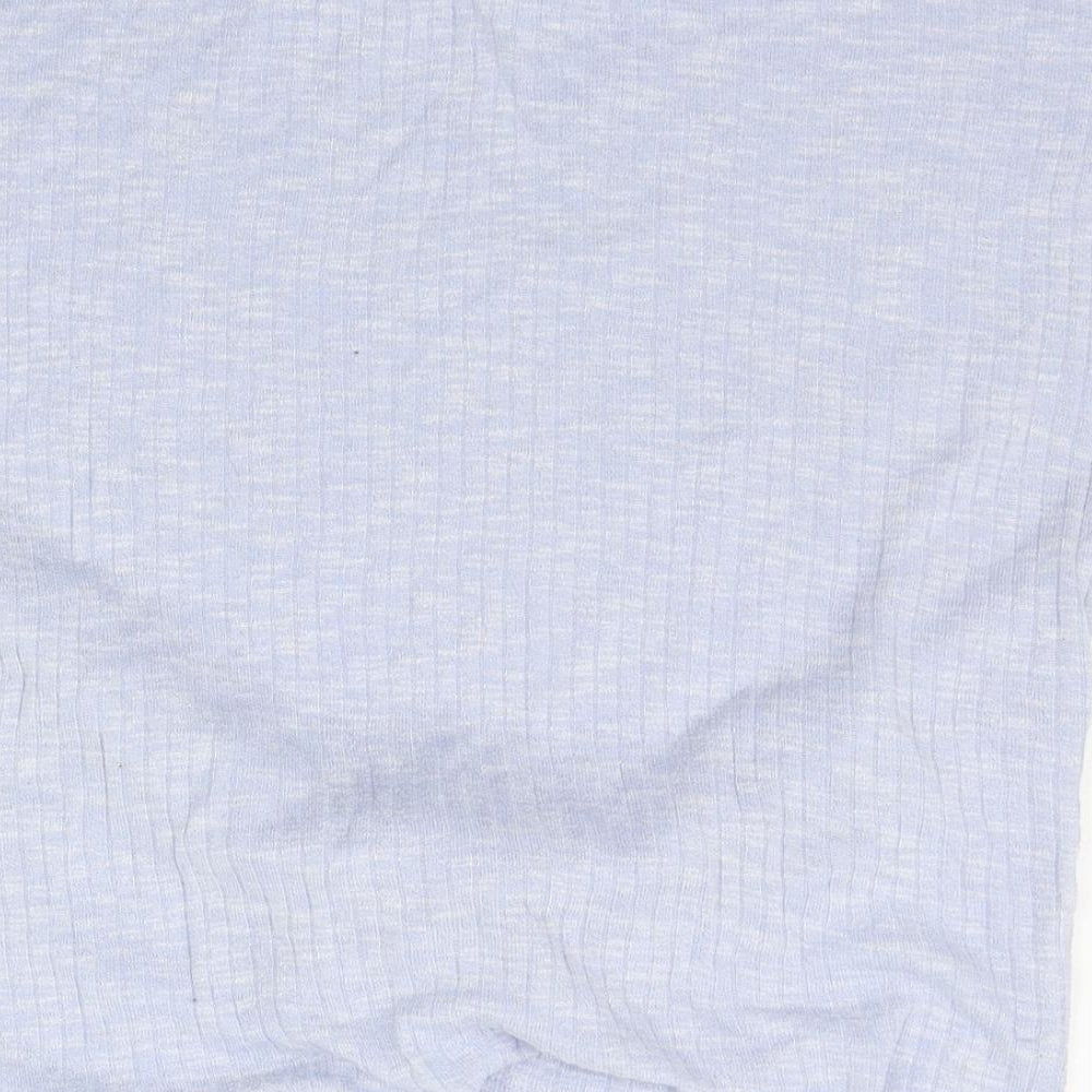 Womens UK Size M New Look Blue Basic T-Shirt