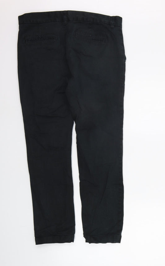 Womens UK Size 32 in NEXT Regular Fit Black Trousers