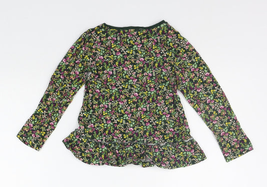 TU Girls Green Fair Isle T-Shirt Dress Size 3-4 Years