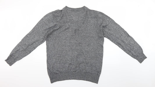Brave Soul Mens Grey Knit Pullover Jumper Size XL