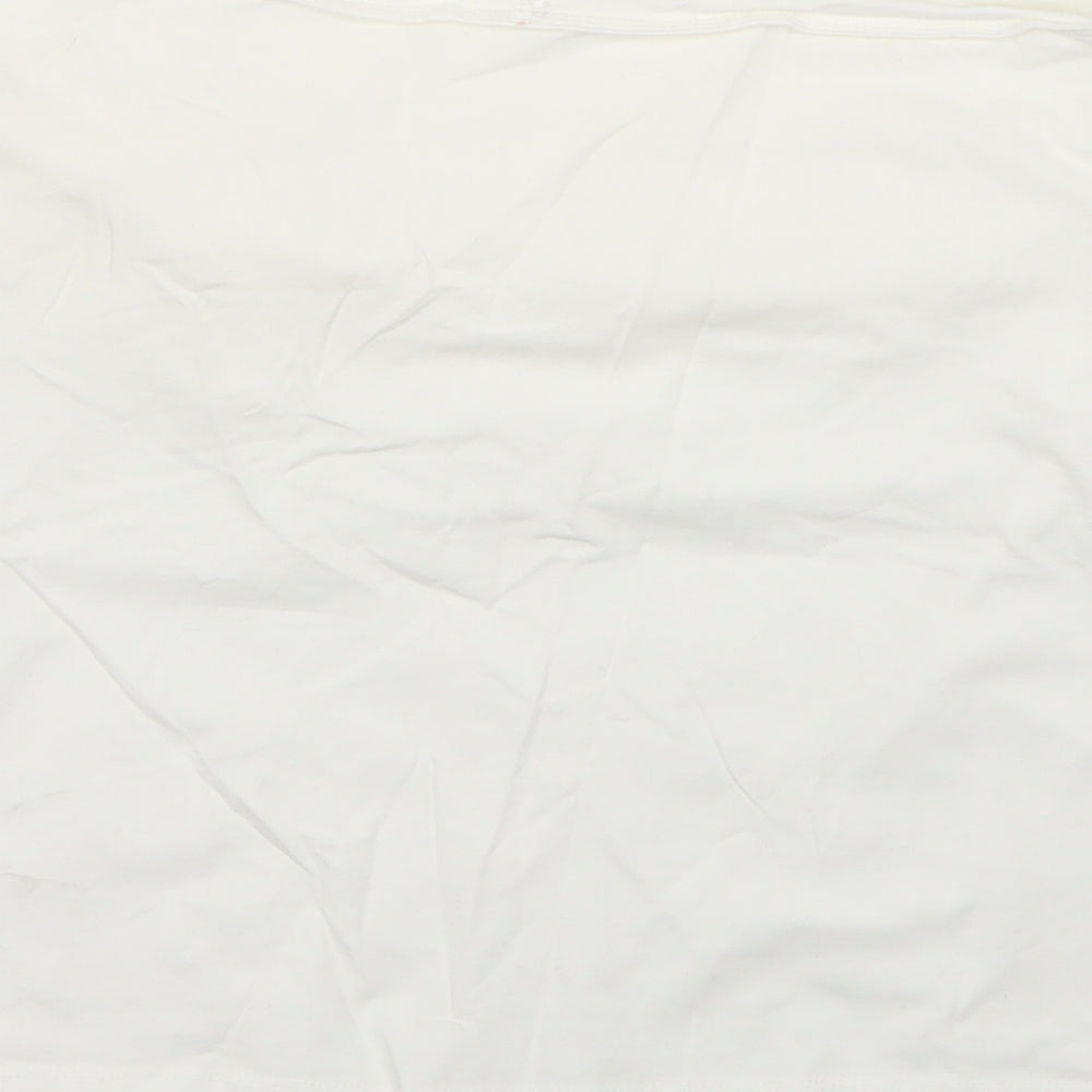 George Womens White Cropped Tank Size 12