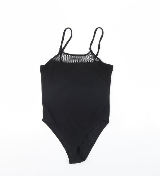 Womens UK Size XS Primark One-Piece Black Bodysuit