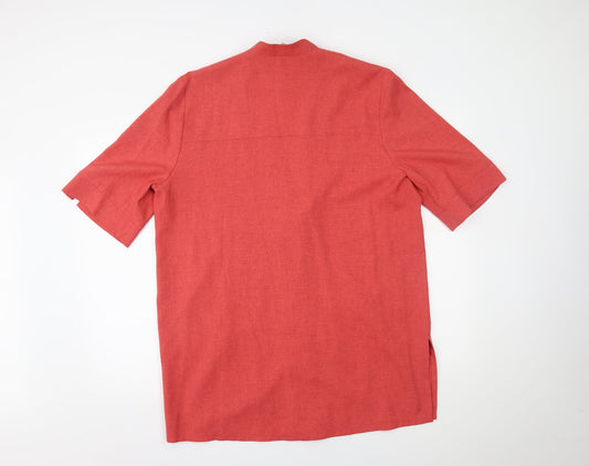 CHALOU Womens Red Cardigan Jumper Size 16