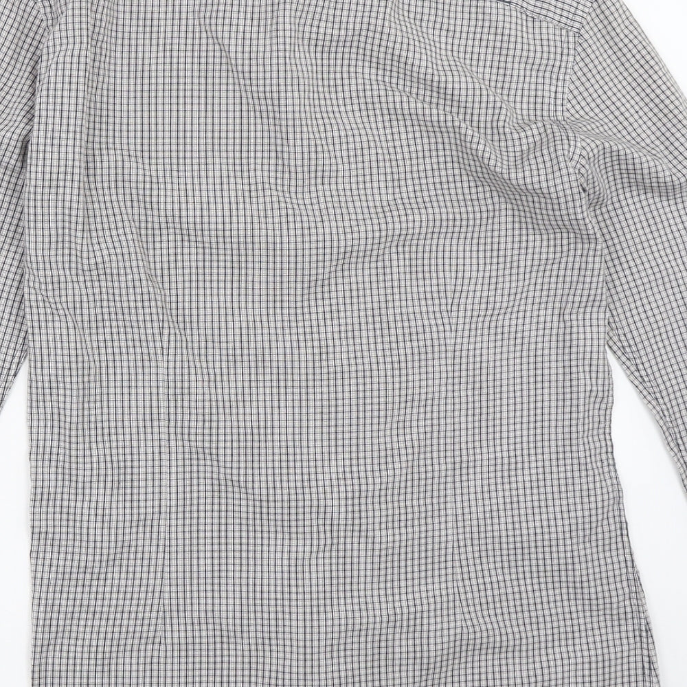 Taylor & Cutter Mens Blue Check Button-Up Size 15