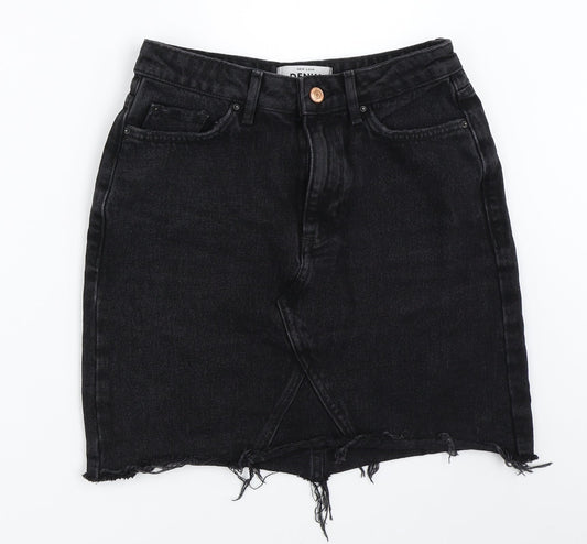 Womens UK Size 8 New Look Mini Denim Skirt