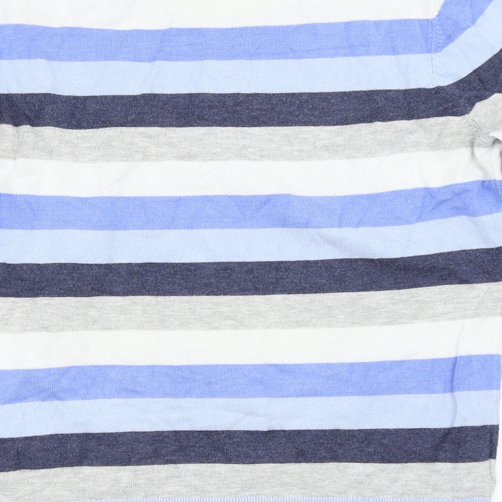 Country Casuals Womens Blue Striped Pullover Jumper Size S