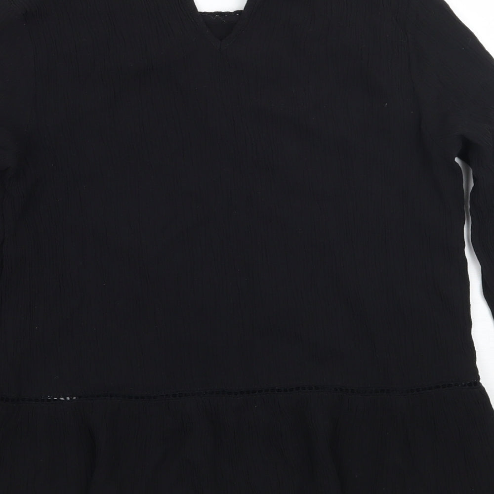 Womens UK Size 6 H&M Black Basic T-Shirt