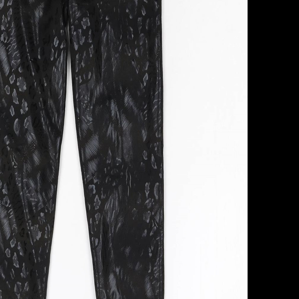 Womens UK Size 2XL Preworn Slim Fit Carrot Black Trousers