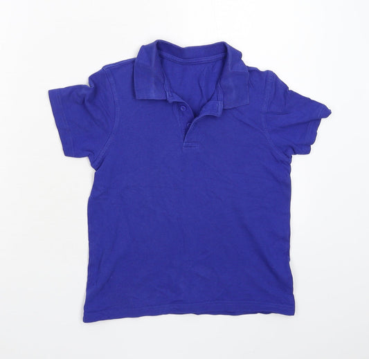 George Boys Blue Pullover Polo Size 7-8 Years