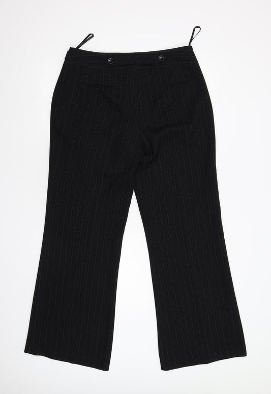 Womens UK Size 12 Evie Regular Fit Black Trousers