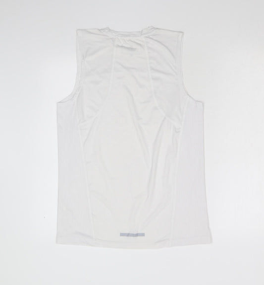 Work Out Womens White Basic Tank Size M