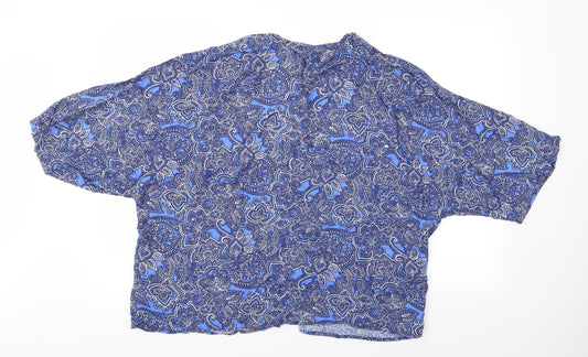 Womens UK Size 12 New Look Blue Kimono Coat