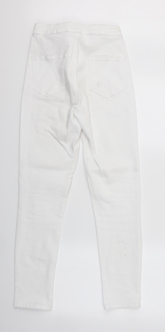 Pretty Little Thing Womens White   Skinny Jeans Size 8 L27 in - Pretty Little Thing