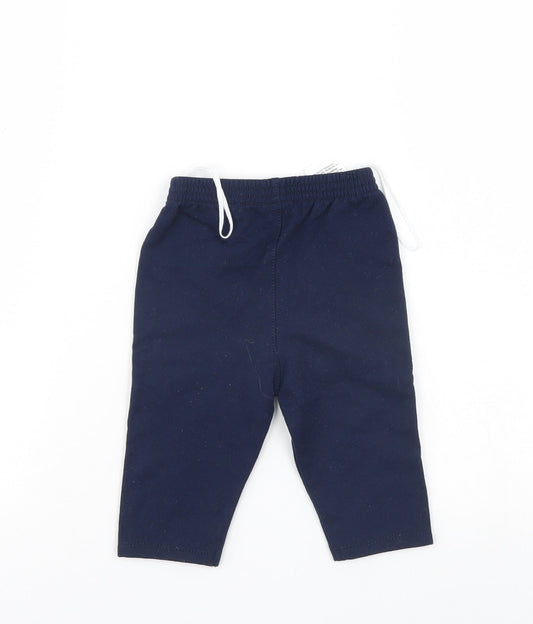 Preworn Boys Blue Sweatpants Trousers Size 6-9 Months