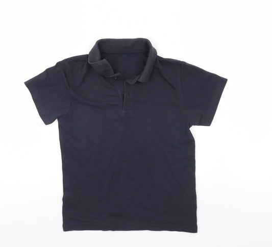 TU Boys Black Basic Polo Size 9 Years - school