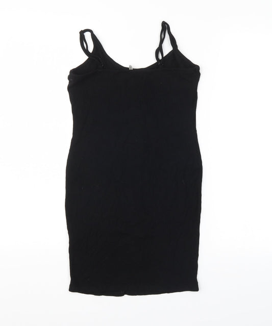Womens UK Size 8 ASOS Black Basic Button-Up