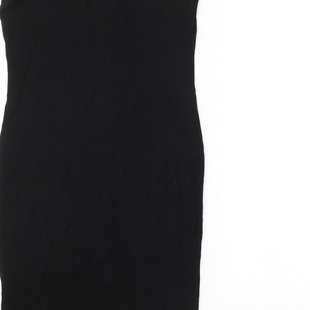 Womens UK Size 8 ASOS Black Basic Button-Up