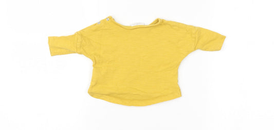 NEXT Baby Yellow Basic T-Shirt Size 0-3 Months - Be Happy