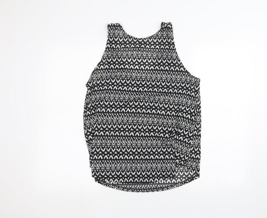 Womens UK Size M H&M Black Basic Tank