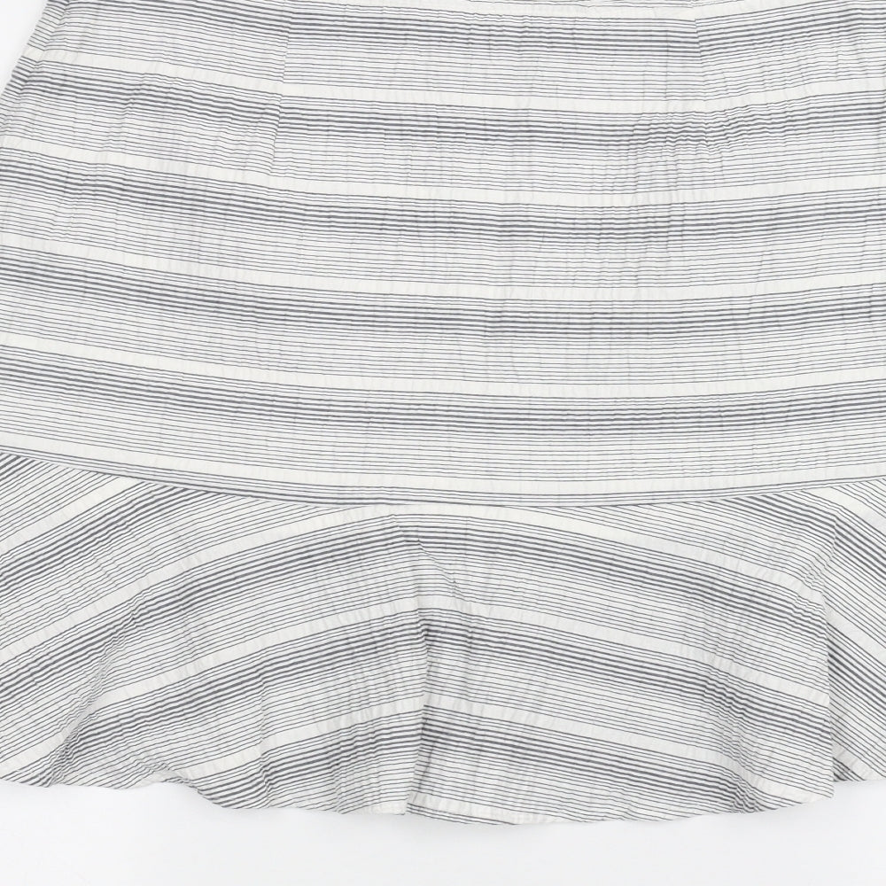 TU Womens White A-Line Skirt Size 14