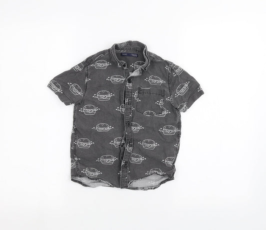 NEXT Boys Black Basic Button-Up Size 6 Years