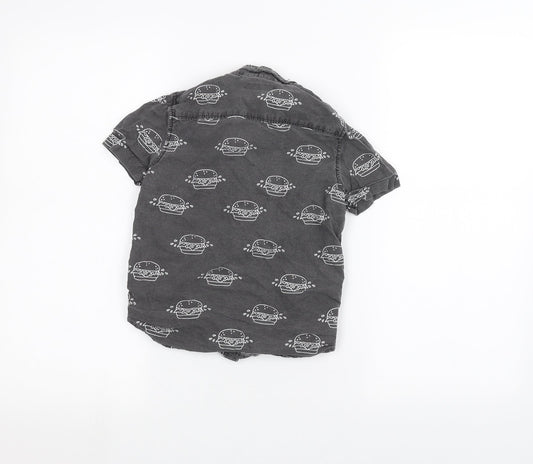 NEXT Boys Black Basic Button-Up Size 6 Years