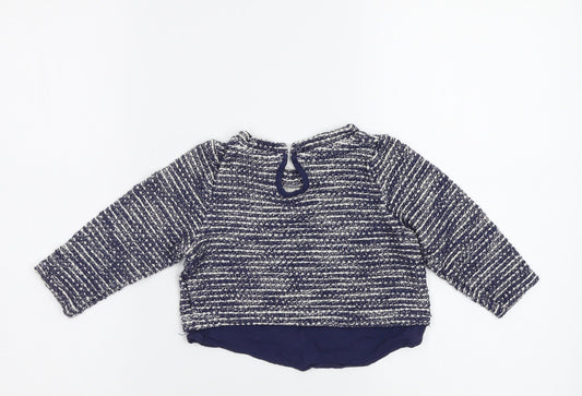Dunnes Stores Girls Blue Pullover Jumper Size 3 Years