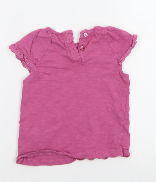 F&F Baby Pink Basic T-Shirt Size 12-18 Months - Heart