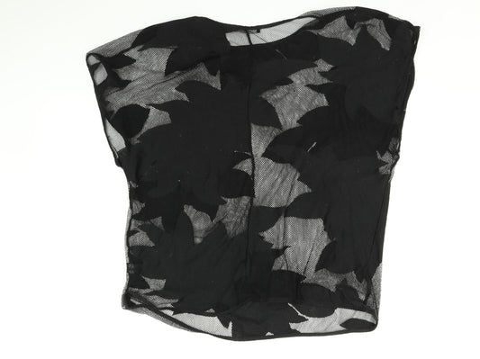 George Womens Black Floral Basic Size S - Overshirt