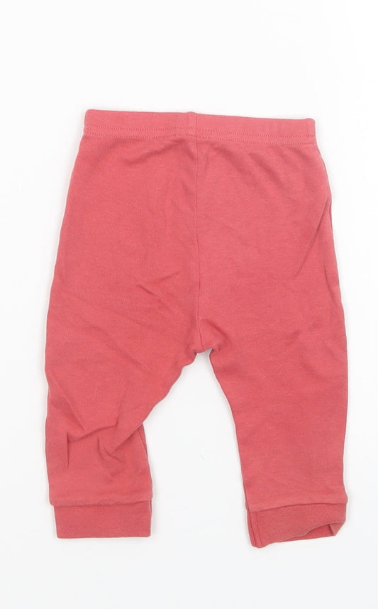 Nutmeg Girls Pink Sweatpants Trousers Size 3-6 Months