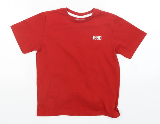Matalan Boys Red Basic T-Shirt Size 5 Years