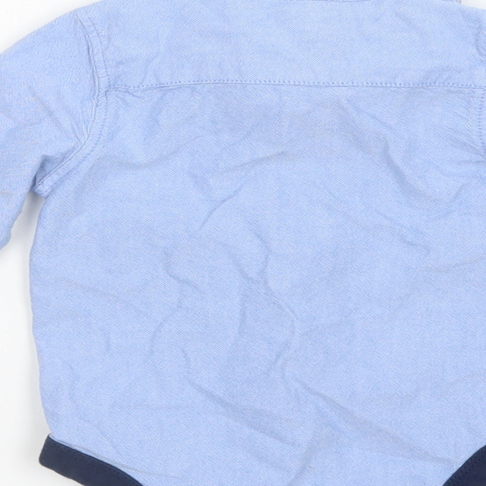 Earlydays Boys Blue Basic Button-Up Size 6-9 Months