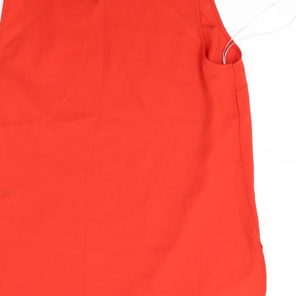 Womens UK Size 12 New Look Red Basic Blouse