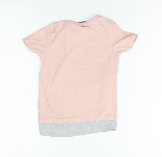 George Girls Pink Basic T-Shirt Size 2-3 Years