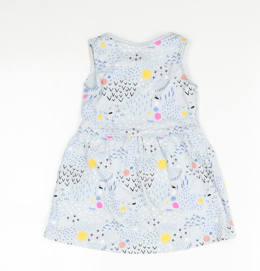 TU Girls Grey Animal Print A-Line Size 18-24 Months