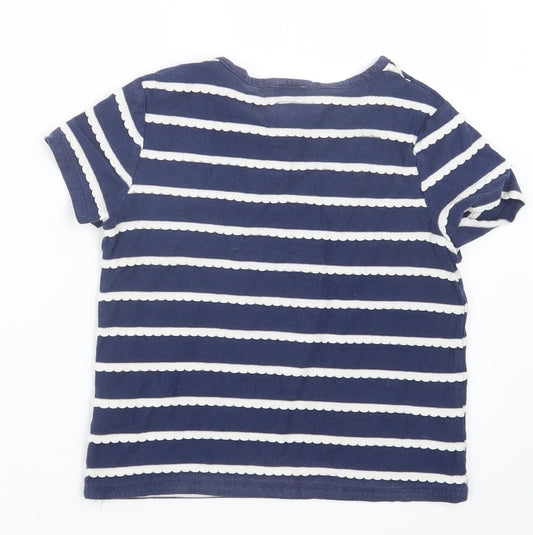 F&F Girls Blue Basic T-Shirt Size 7-8 Years