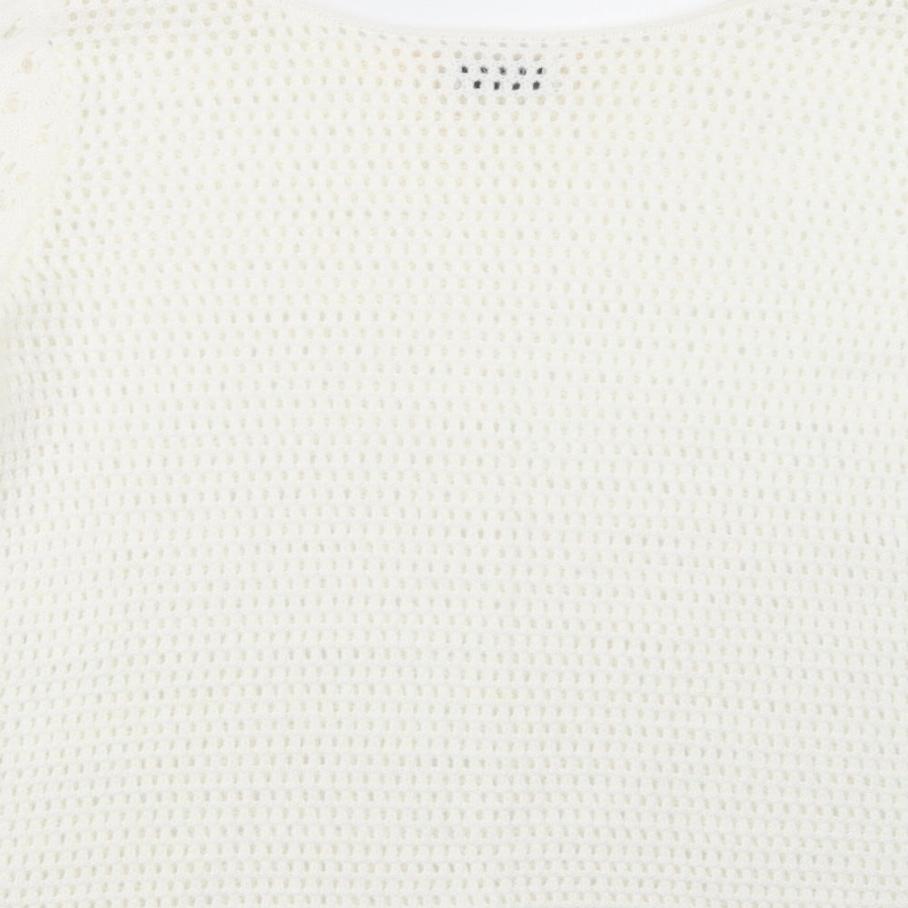 Womens UK Size M Papaya White Pullover Jumper