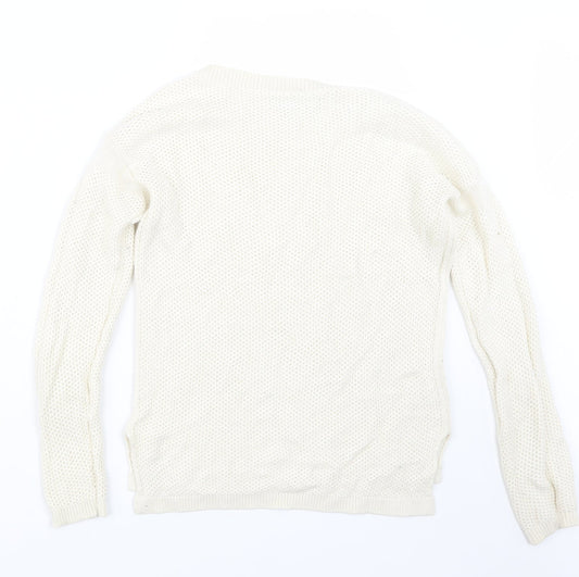 LOFT Womens Beige Knit Pullover Jumper Size XS