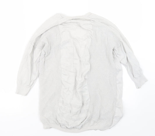 TU Womens Grey Knit Cardigan Jumper Size 12