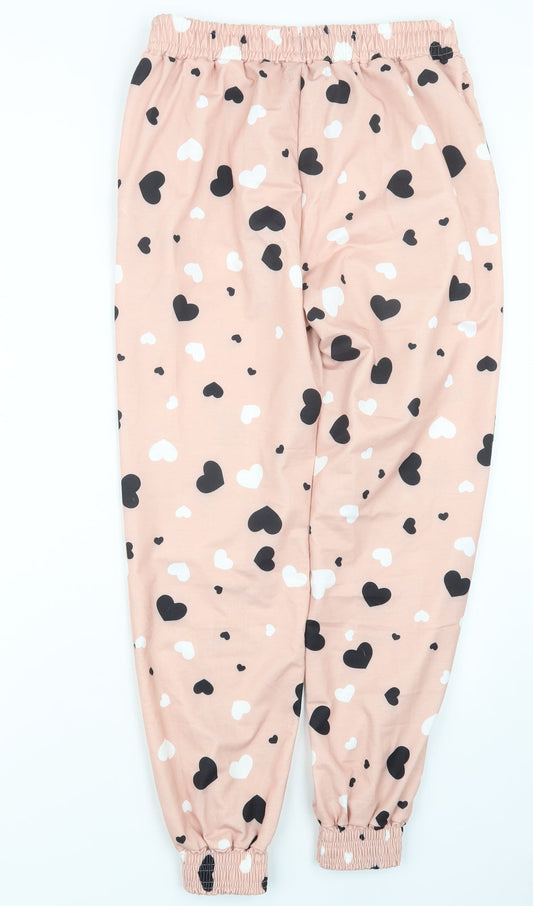 CBR Womens Pink Geometric Jegging Trousers Size L L27 in