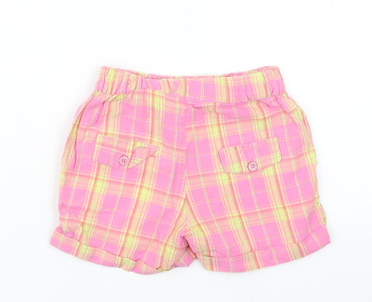 E-vie Angel Girls Pink Check Boyfriend Shorts Size 2-3 Years