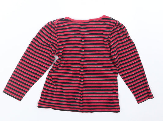 Vintage Angels Girls Pink Striped Basic T-Shirt Size 3-4 Years