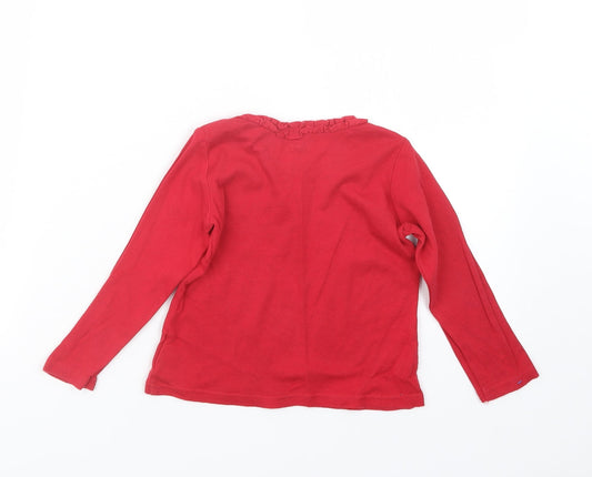 NEXT Girls Red Basic T-Shirt Size 2-3 Years