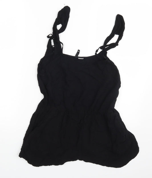 H&M Womens Black Bodysuit One-Piece Size 12