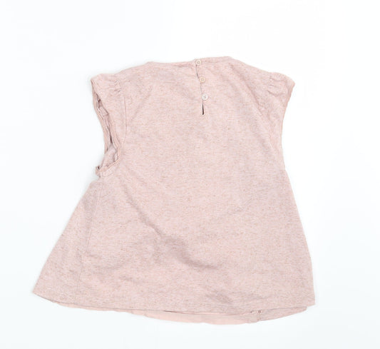 NEXT Girls Pink Basic T-Shirt Size 5 Years