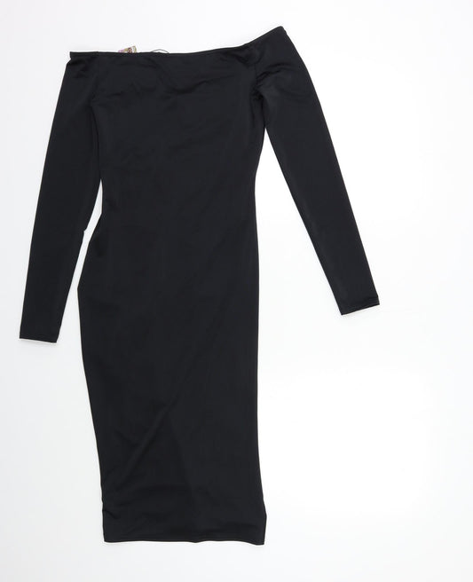 Boohoo Womens Black Bodycon Size 8