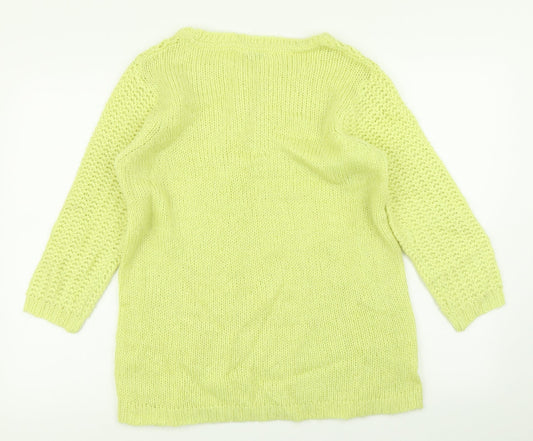 BHS Womens Yellow Knit Pullover Jumper Size 14
