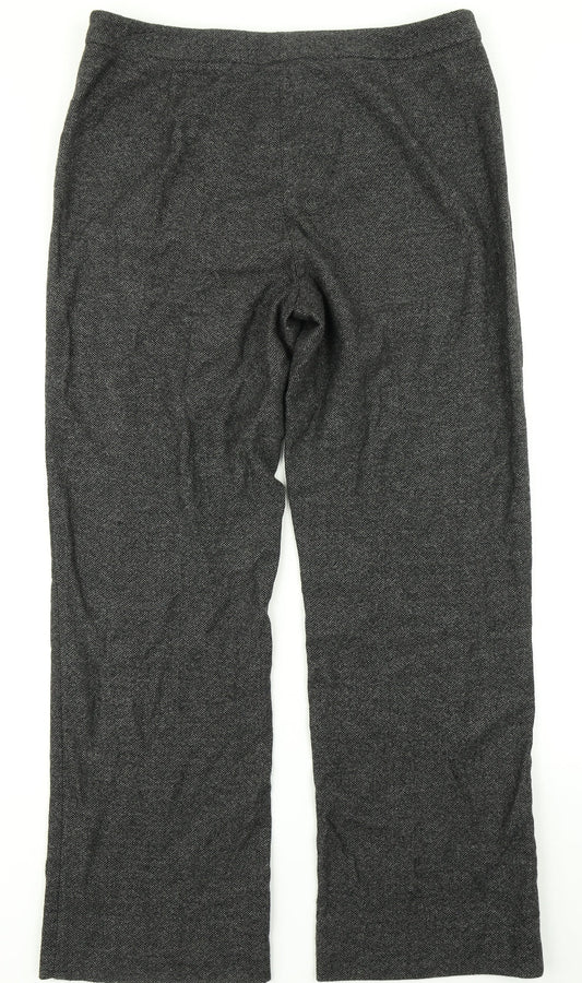 Womens UK Size 34 in Preworn Regular Fit Dress Pants Grey Trousers